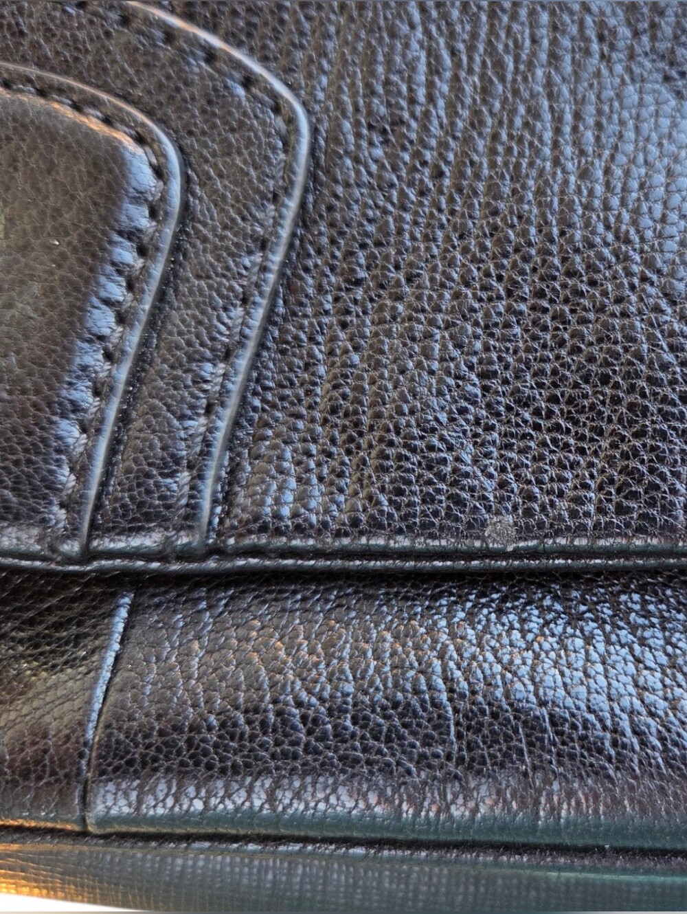 Coach - Kristin Large 14" Long Black Leather Clutch With Gold Hardware - Picture 16 of 16